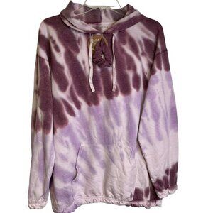 Sundown by Splendid Tie Dye Hoodie w/Hair Scrunchie MEDIUM (6767)